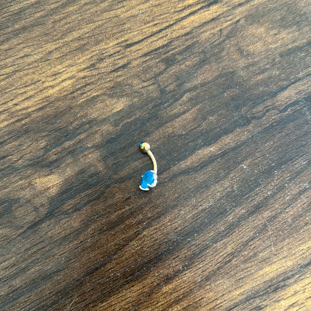Gold Bellyring with Turquoise accent